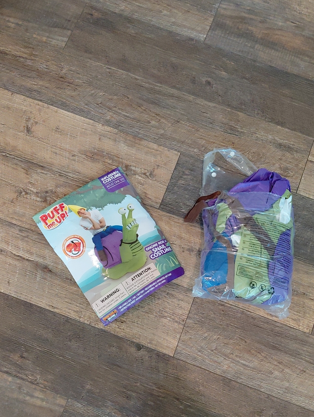 Gnome Ride A Snail Inflatable Costume